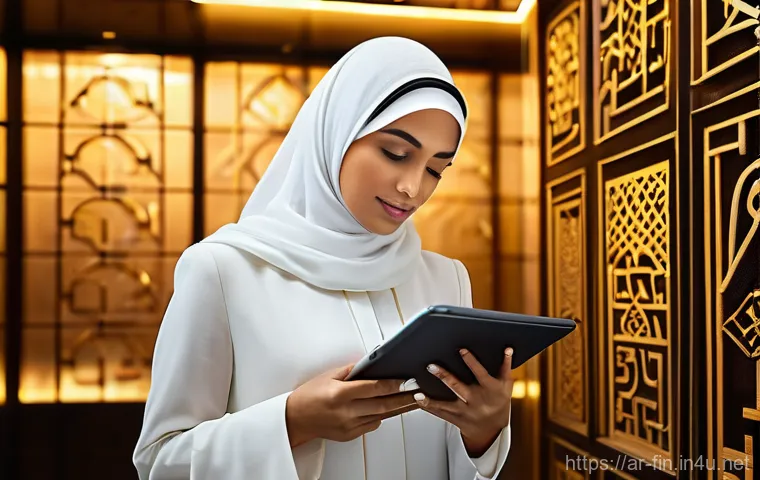 은행 예금 금리 비교 - **Prompt:** A discerning Arab woman, elegantly dressed in a contemporary, modest business suit or a ...