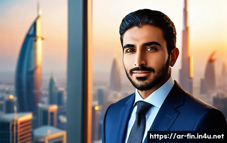 선물환 계약 활용법 - **Prompt 1: The Entrepreneur's Peace of Mind**
    A professional, confident Arab man in his late 30...